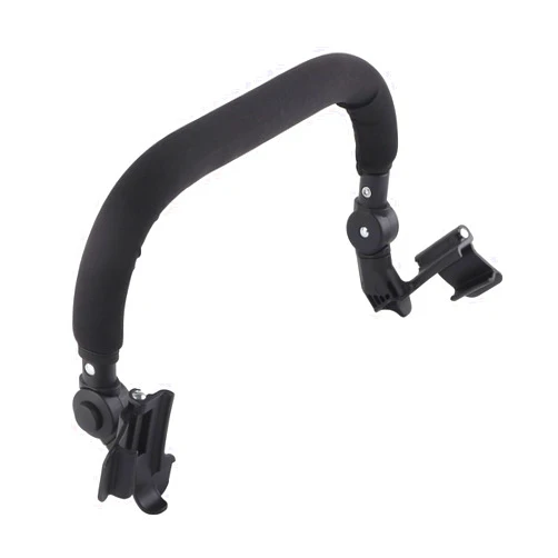 Hilitand Angle Baby Stroller Bumper Bar for Comfortable Grip, Universal Stroller Armrest with Silicone Handle