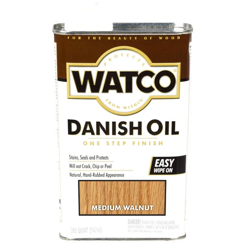 Rust-Oleum Watco A65941 Danish Oil Wood Finish, Quart, Medium Walnut