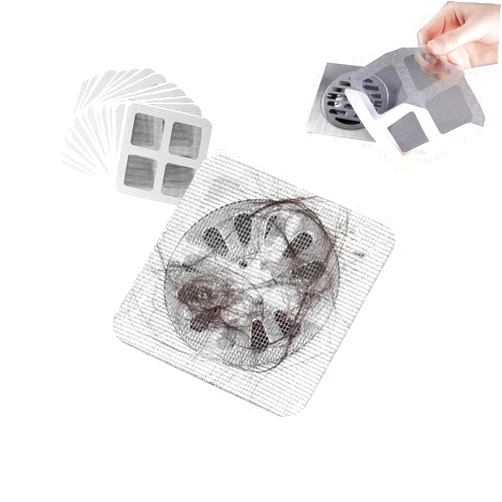 MeeShirer Shower Hair Drain Stickers-30PCS Disposable Floor Drain Sticker Bathtub Hair Catcher Sink Drain Strainer Screen Catcher Sticker for Bathroom Laundry Bathtub Kitchen (30)