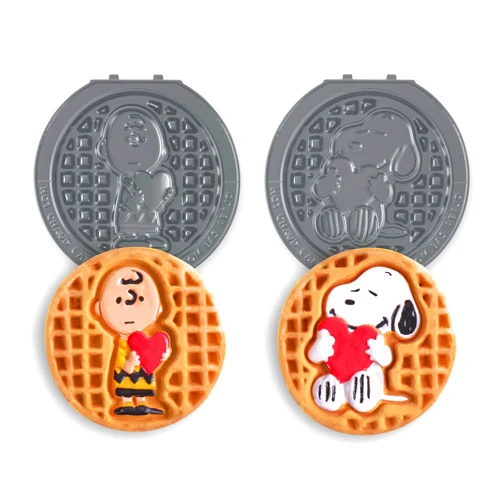 Dash MultiMaker® Mini System Removable Plate Set - Ceramic, Nonstick Replacement Plates for Fun-Shaped Waffle Breakfast - Waffle Maker Not Included - 4-Inch - Two-Pack - Peanuts
