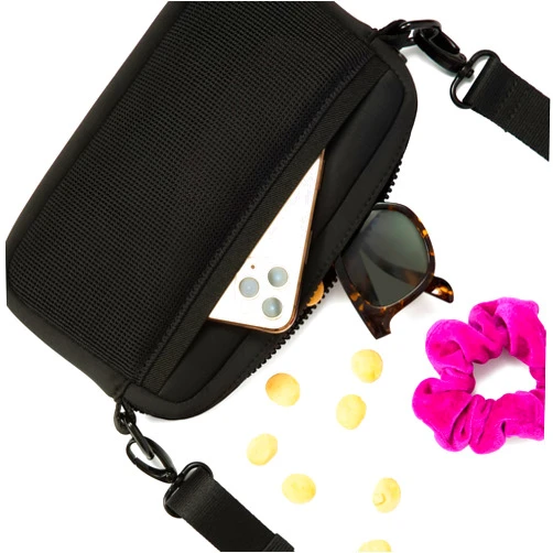 Lucy & Co. Crossbody Treat Bag, Pet Treat Pouch, Hidden Poop Bag Dispenser, Zip Treat Pocket, Phone Pocket, Dog Accessories