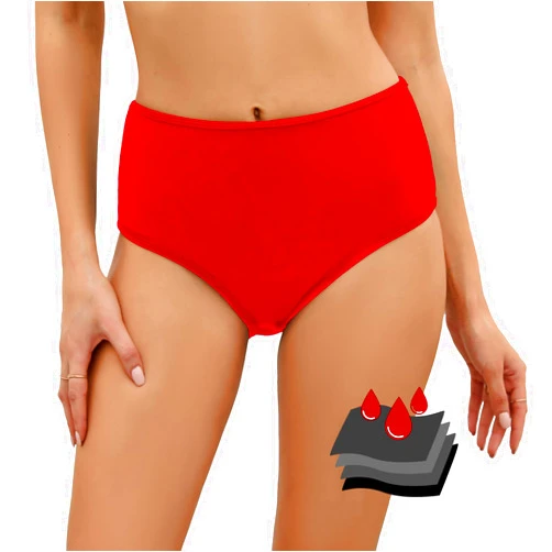 Leoparts Period Swimwear Leakproof Bikini Bottoms Black High Waisted Coverage Swimsuit Bottom for Girls Teens Women