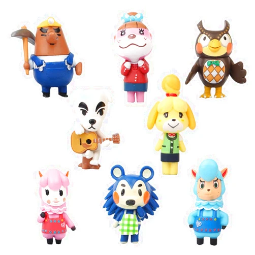 Shunhong 8 Pcs Cake Toppers for Animal Crossing，Children's birthday party cake decoration