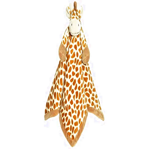 Teddykompaniet Båstad Teddykompaniet Diinglisar Lovely Giraffe Unisex Plush Fleece Baby Blanket with Giraffe Comforter Soft Cuddle Plush Sleep Toys | Birthday Gift for Baby Child Toddler |Ages 0+