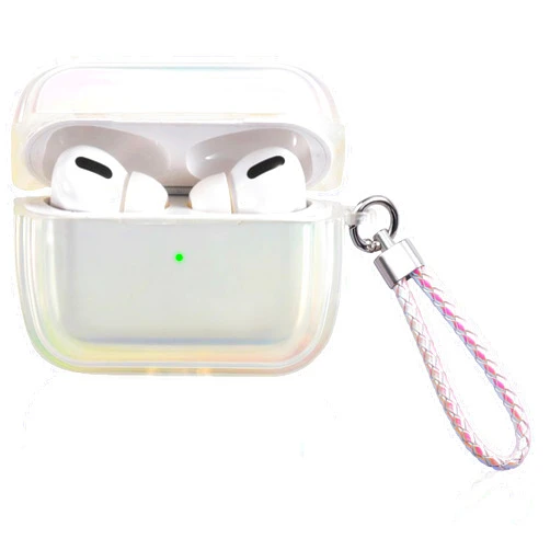 FUNLINK Compatible AirPods Pro Case Cover, Glitter Clear Air Pod Pro Case Cover for Women Girls with Keychain Soft TPU AirPod Pro Shockproof Protective Case for AirPods Pro 2019