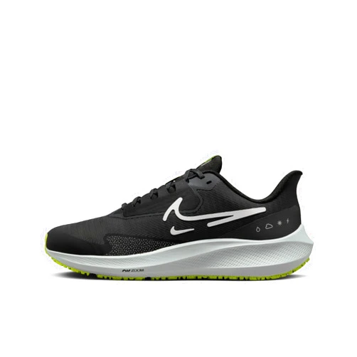 Nike Pegasus 39 Shield Men's Weatherized Road Running Shoes (DO7625-002, Black/Dark Smoke Grey/Volt/White) Size 12