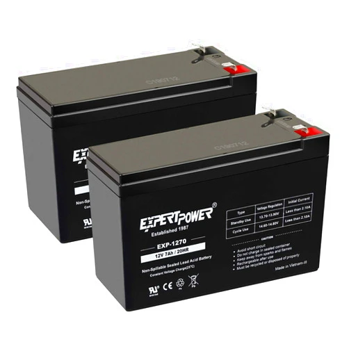 ExpertPower Standard 12V 7AH Rechargeable SLA Battery, (EXP1270-2)