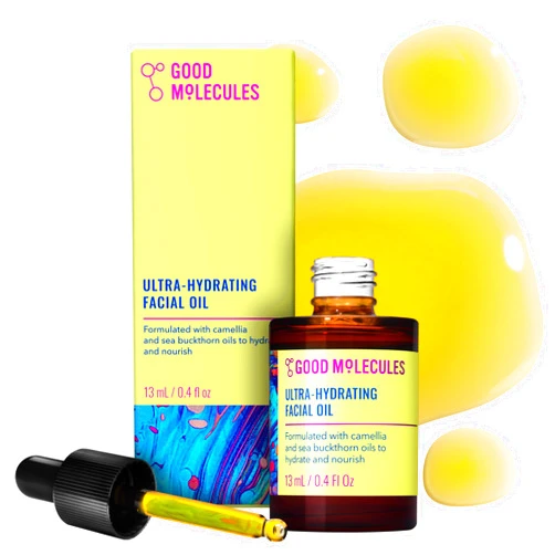 Good Molecules Ultra-Hydrating Facial Oil - Face Moisturizer with Nourishing Sea Buckthorn and Camellia Oils - Hydrating Skin Care for Face