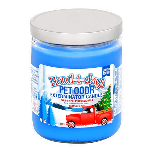 Pet Odor Exterminator Candle 13oz jar, Howl-I-Days Holiday Edition