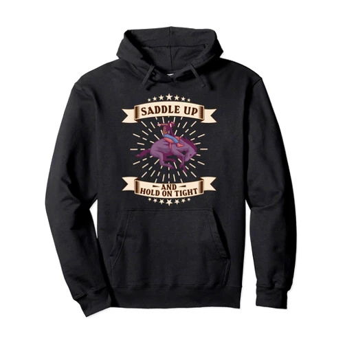 Wilder Westen Rodeo Sport Cowboy Zubehör Saddle Up Hold Tight Rodeo Riding Wild West Cowboy Cowgirl Pullover Hoodie