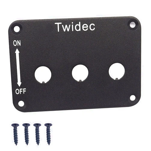Twidec/Toggle Rocker Switch Panel Housing 3 Way Metal Aluminum and 3Pcs Rocker Toggle Switch 12V 20A Heavy Duty Racing Car Automotive Auto SPST ON/Off Toggle Switch Red LED