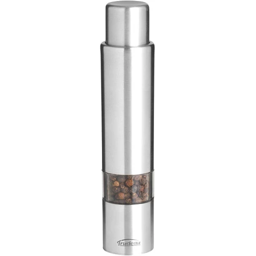 Trudeau SS one Handed Thumb Mill, Stainless Steel Pepper