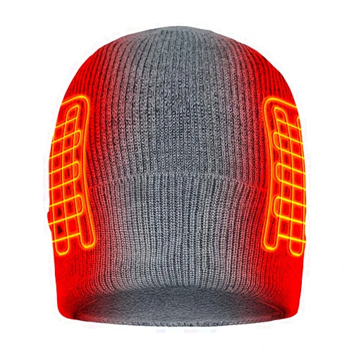 ActionHeat 5V Battery Heated Knit Hat - Rechargeable Cap for Winter – Adjustable Heat 4 Hours of Warmth