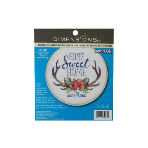Dimensions X Stitch Kit Sweet Home, multicolored