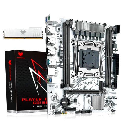SHANGZHAOYUAN X99 PR9-A Motherboard with 16GB 2133MHz DDR4 RAM, Intel LGA 2011-3 Motherboard for Xeon E5 V3 V4 Processors (DDR4 Slot, PCIe 3.0, M.2 Protocol, SATA 3.0, USB 3.0, Gigabit LAN)