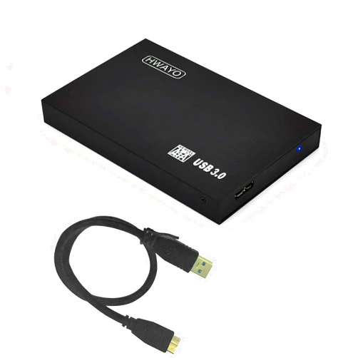 HWAYO 2.5'' 1TB Ultra Slim Portable External Hard Drive USB3.0 HDD Storage for PC/Desktop/Laptop/MacBook/Chromebook/Xbox One (Black)
