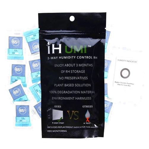 IHUMI 65-Percent RH Humidity Packs 63 Gram,2-Way Humidity Control Packets,Humidor Humidifier That Keeps Your Product Fresher 65% RH (63 Gram 12 Packs)