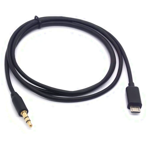 PIIHUSW Micro USB to 3.5mm Cable - Gold Plated 3 Pole 3.5mm Male to Micro B Male Car Aux Audio Extension Cord