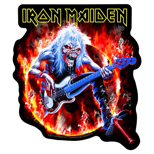 C&D Visionary Iron Maiden Ring of Fire Sticker, Black, red