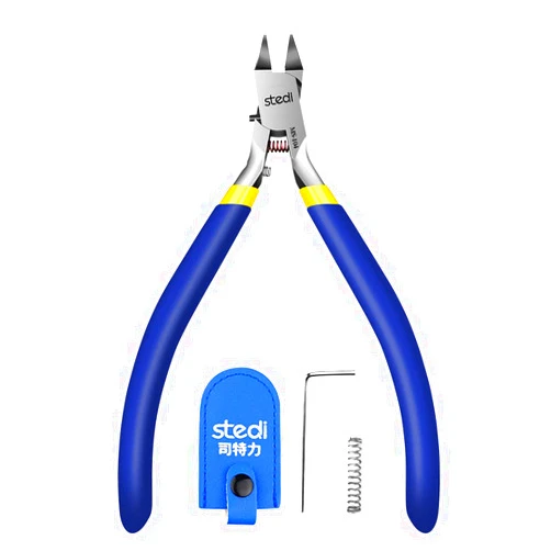 stedi 4.7-inch Model Nipper, with Ultra-thin Single-edge and Blade Case Plastic Model Tools for Gundam Repairing Plastic Model and Fixing，Blue