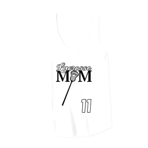 Love Lacrosse Mom #11 LAX Jersey Number Originals Womens Love Lacrosse Mom Lacrosse #11 Shirt LAX Player Jersey Fan Tank Top