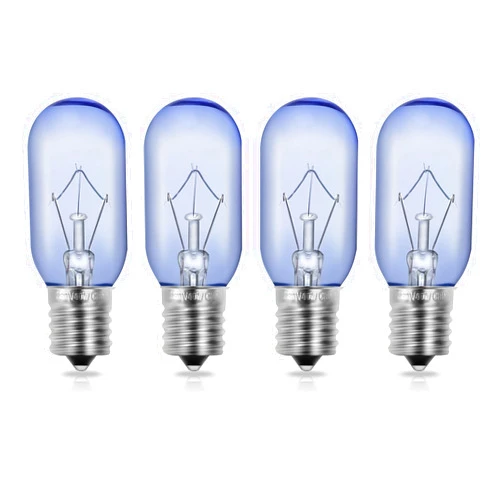 Gfdoso 4Pcs 297048600 241552802 Refrigerator Light Bulb for Kenmore Whirlpool KitchenAid Frigidaire, Replacement 120V 40W Bulb Refrigerator Light - T8 Shape, E17 Base Bulb Replace AP3770086 1056577 AH976993