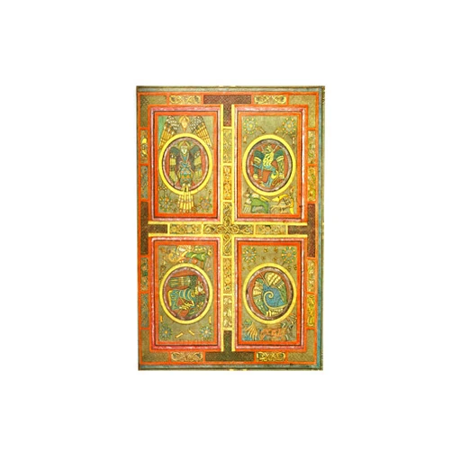Generic Textured Paper - Book of Kells - Four Evangelists - Art Print, Poster, Painting, Photo, Wall Decor - Medieval, Gospel, Manuscript, Christian, Illustration - Size: 12 x 8 Inches