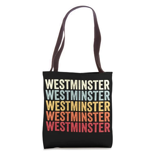 Westminster Louisiana Westminster LA Retro Vintage Text Tote Bag