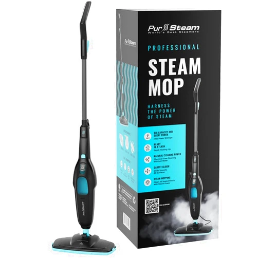 Pursteam World's Best Steamers PurSteam Professional Steam Mop | Multi-Surface Floor Cleaner for Hardwood, Tile, Laminate & Carpet | Fast Heating, Lightweight & Chemical-Free Cleaning