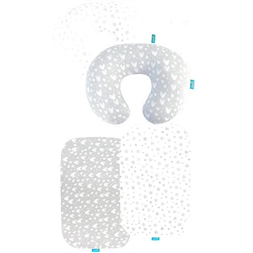 Biloban 2 Pack Nursing Pillow Cover for Boppy Pillow 100% Cotton & Bassinet Sheets Compatible with Baby Delight Beside Me Dreamer Bassinet, 2 Pack