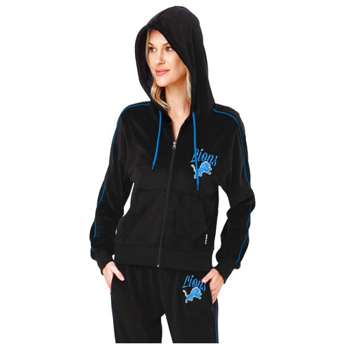 FOCO NFL womens Nfl Team Logo Ladies Fashion Tracksuit Soft Velour Sweatsuit Zip Up Jacket Top