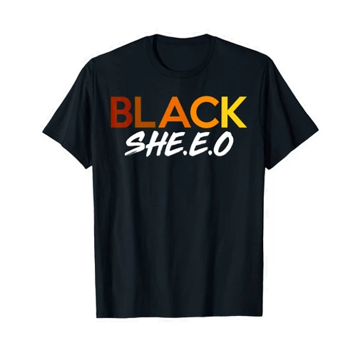 Melanin Hustle and Entrepreneur Gifts Shirts Co. Black She.E.O - Women Black Entrepreneur CEO Black History T-Shirt