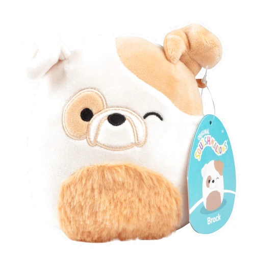 Squishmallows Original 5-Inch Brock The Bulldog - Official Jazwares Little Plush - Collectible Soft & Squishy Mini Stuffed Animal Toy - Add to Your Squad - Gift for Kids, Girls & Boys