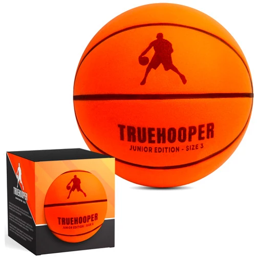 TRUEHOOPER Silent Basketball – Indoor Basketball (PRO Version) - Grooved Foam Basketball for Quiet Dribbling and Indoor Training – Higher Bounce Noiseless Basketball - Non-Deforming Packaging