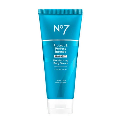 No.7 No7 Protect & Perfect Intense Advanced Body Serum - Anti Aging Serum with Hyaluronic Acid & Argan Oil - Collagen Peptide Skin Firming Body Moisturizer (6.7 oz)