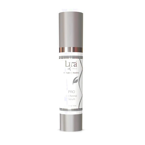 Lira Clinical Pro C4 Retinol Serum - Face Serum with Plant Stem Cells - Vitamin C Brightening Serum with Licorice and Olive Extract - 1.69 Ounce