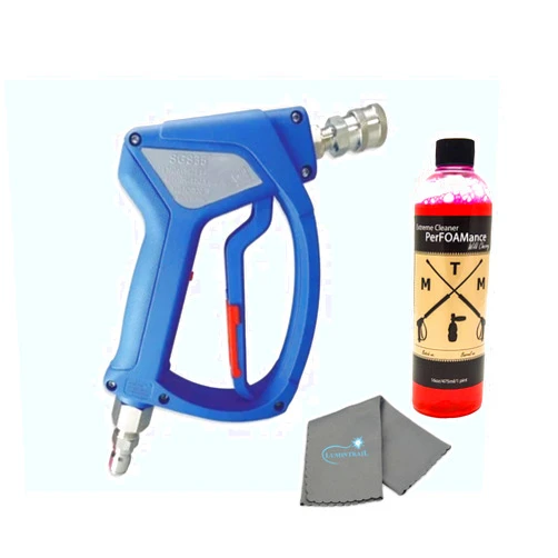 MTM Hydro Acqualine SGS35 Spray Gun with Built-In Stainless Swivel Bundle with MTM Foam Soap and Cloth