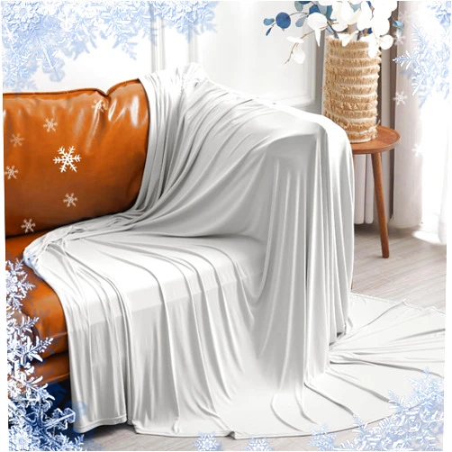 PHF Reversible Double Cooling Blanket Throw Size, Soft Arc-Chill Q-Max>0.5 Thin Summer Throw for Hot Sleepers,Breathable Lightweight Portable Silky Durable Single Layer for Home Office Travel Car,Grey