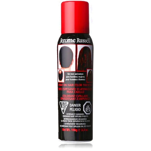 Jerome Russell Hair Color Thickener for Thinning Hair, Black 3.5 oz (Pack of 8)