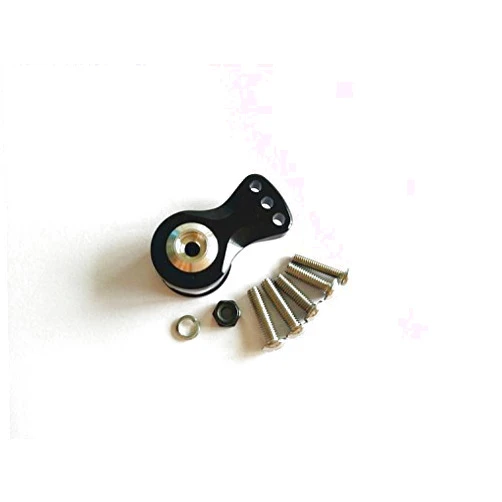 EPTNNASO Aluminum Servo Saver 18mm for Stock Plastic 25T Output Gear Ajustable Hi-Torque Servo Arm Black