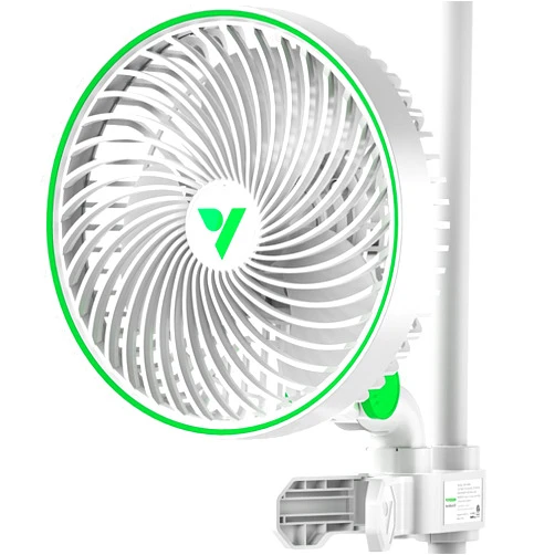 VIVOSUN AeroWave E6 Grow Tent Fan 6”, EC Motor, Smart Wifi Control, US Patented Auto Oscillating Clip fan, Weatherproof IP-54, Strong Airflow but Quiet for Hydroponic Ventilation Circulation, 1-Pack