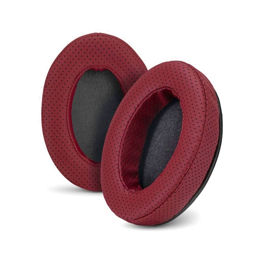 Brainwavz Replacement Memory Foam Earpads - Suitable for Many Other Large Over The Ear Headphones - AKG, HifiMan, ATH, Philips, Fostex (Perforated Red)