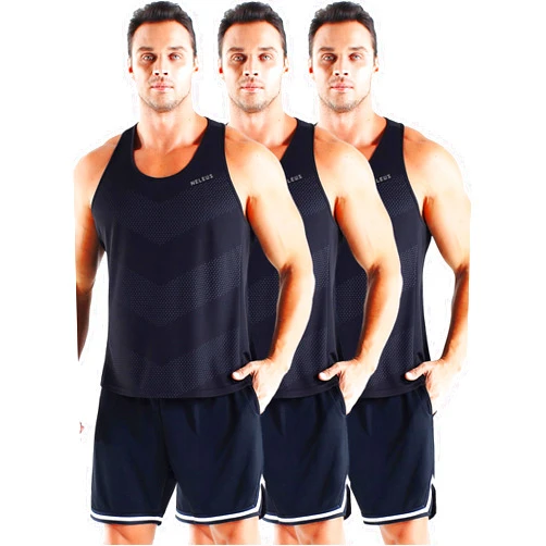 NELEUS Men's 3 Pack Dry Fit Y-Back Muscle Tank Workout Gym Shirt