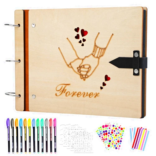DOGNNAK SEEHAN Love Scrapbook Wooden Photo Album