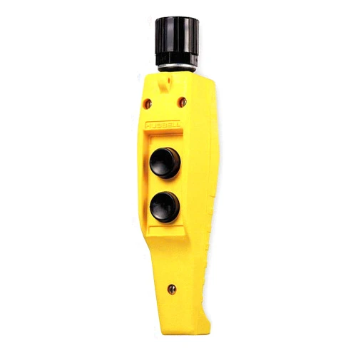 Hubbell Kellems 2-Button Up/Down Pendant Push Button Station, 2NO, NEMA Rating 4X, Yellow - CPB21