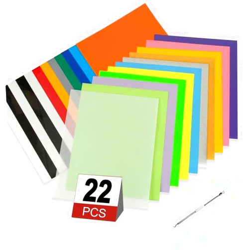 TILON 22 Sheets PU Heat Transfer Vinyl 12”×10” Iron on HTV Bundle for Halloween Holiday DIY Ideas, 19 Vibrant Assorted Colors Adhesive T-Shirt Vinyl for Cricut&Silhouette Cameo or Heat Press