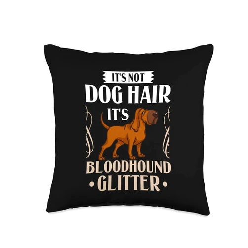 Bloodhound Mom Breeder Gifts Bloodhound Dog Gift Puppies Owner Lover Throw Pillow, 16x16, Multicolor
