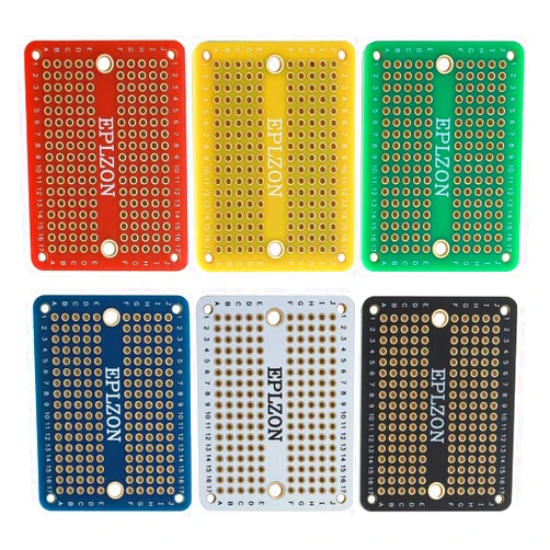 EPLZON Solderable Breadboard Mini PCB Board Gold-Plated Solder Breadboard for DIY Electronics Projects Apply to Arduino Soldering Projects 2.0