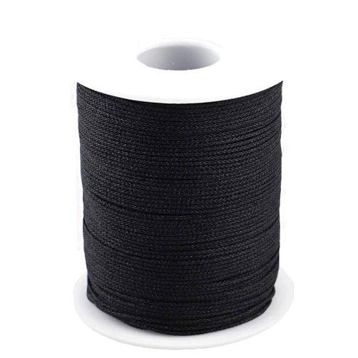 McFanBe Nylon Thread Twine for Gardening Braided Bracelets DIY Crafts (1mm-394feet, Black)