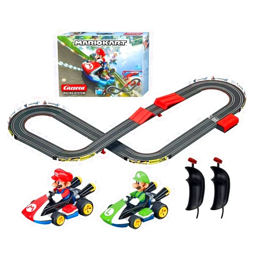 Carrera GO!!! 63503 Official Licensed Mario Kart Battery Operated 1:43 Scale Slot Car Racing Toy Track Set with Jump Ramp Featuring Mario and Luigi for Kids Ages 5 Years and Up